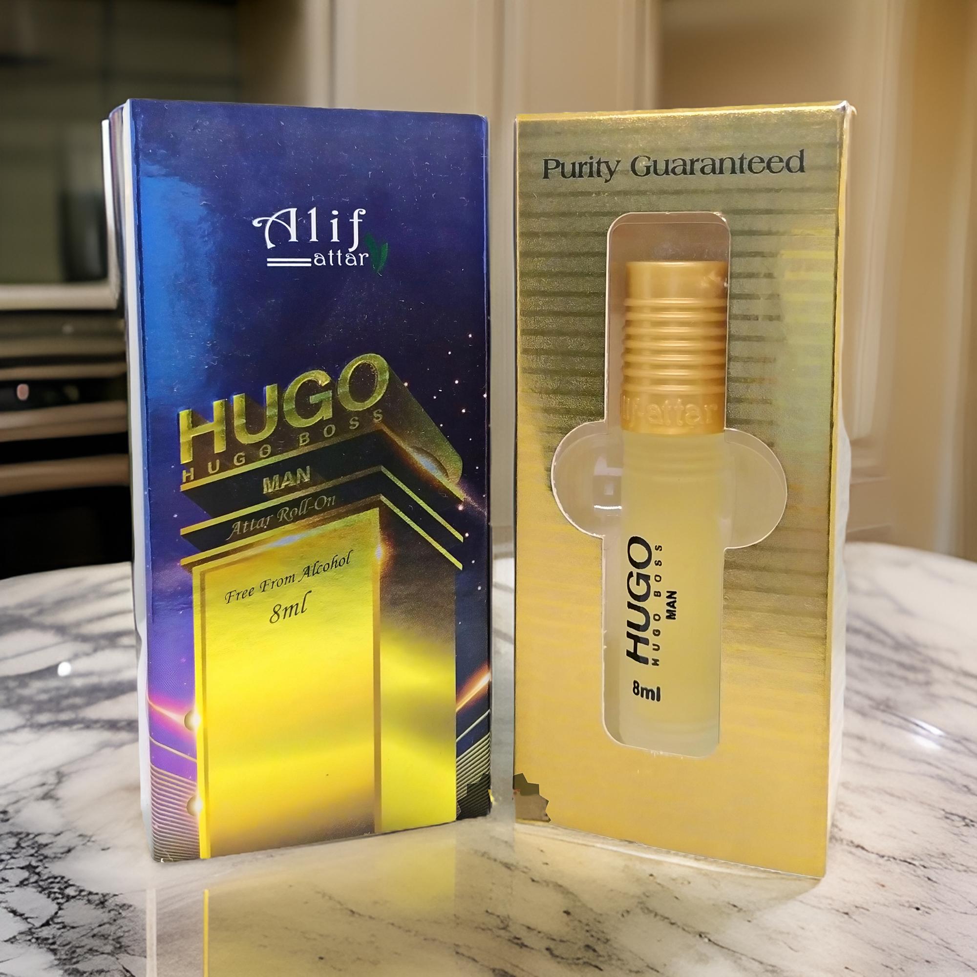 Picture of HUGO BOSS By Alif Attar Long Lasting Roll On Non Alcoholic Perfume (হালাল) - 8ml