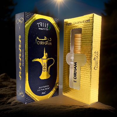 Picture of DIRHAM By Alif Attar Long Lasting Roll On Non Alcoholic Perfume (হালাল) - 8ml
