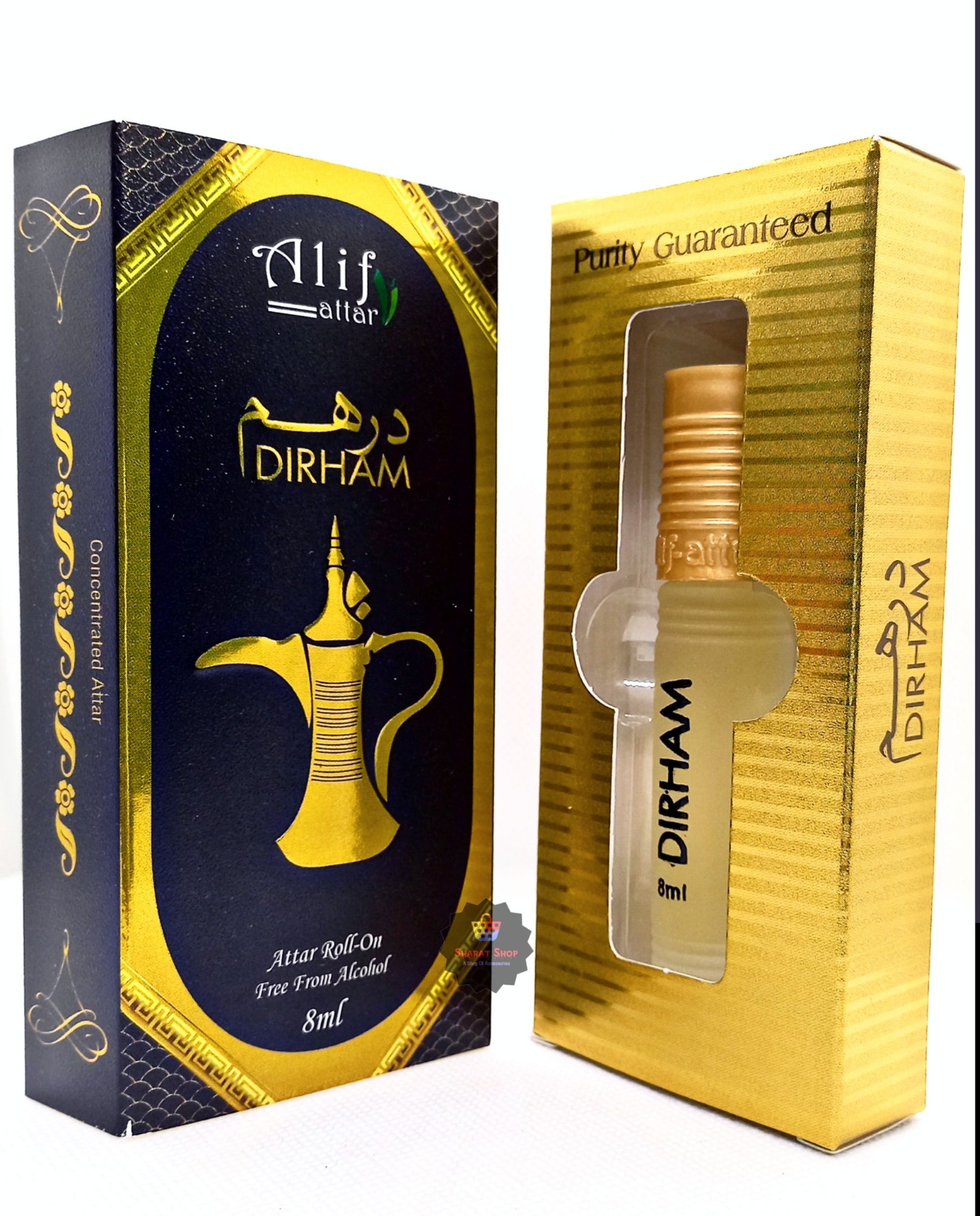 Picture of DIRHAM By Alif Attar Long Lasting Roll On Non Alcoholic Perfume (হালাল) - 8ml