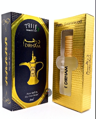 Picture of DIRHAM By Alif Attar Long Lasting Roll On Non Alcoholic Perfume (হালাল) - 8ml