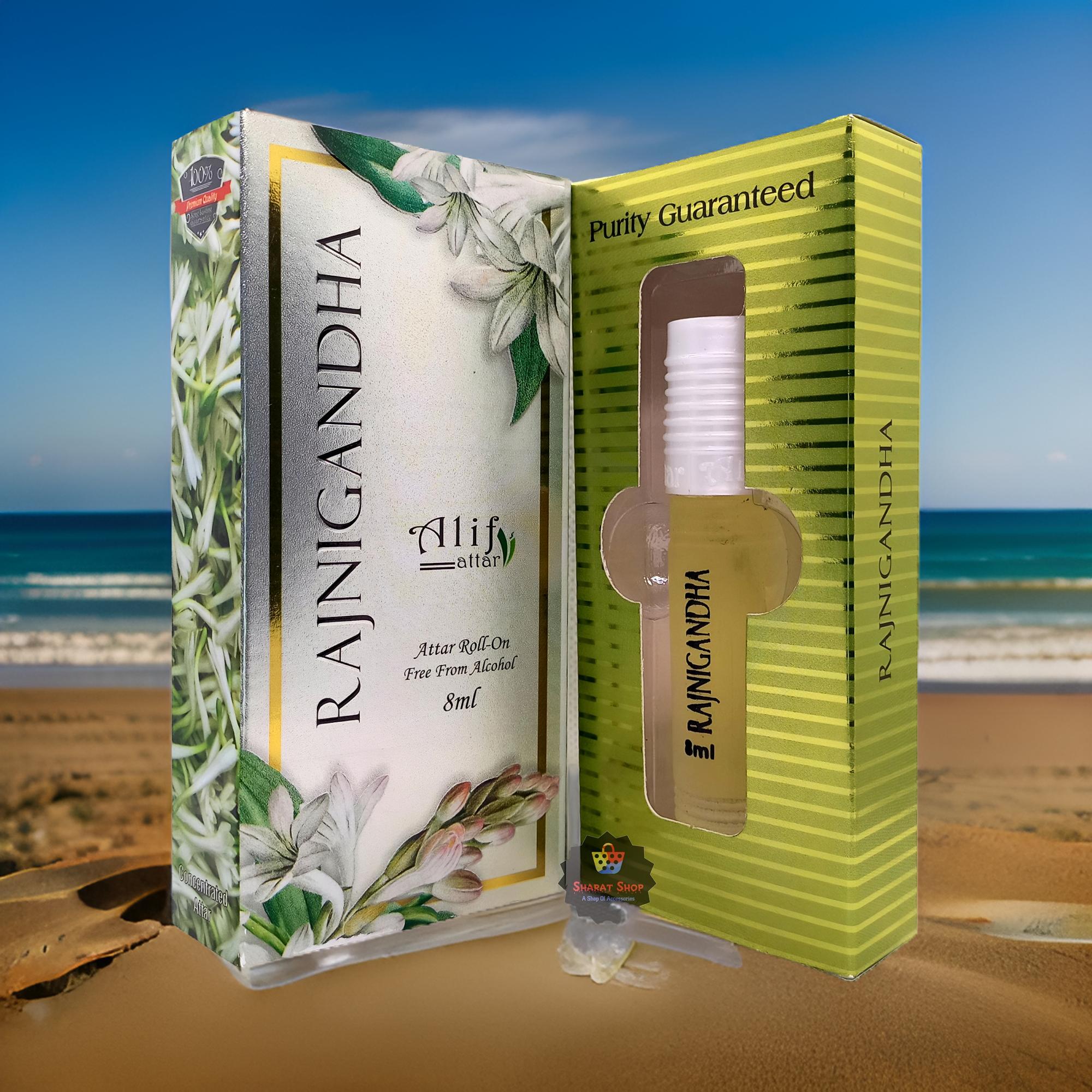 Picture of RAJNIGANDHA By Alif Attar Long Lasting Roll On Non Alcoholic Perfume (Halal) - 8ml