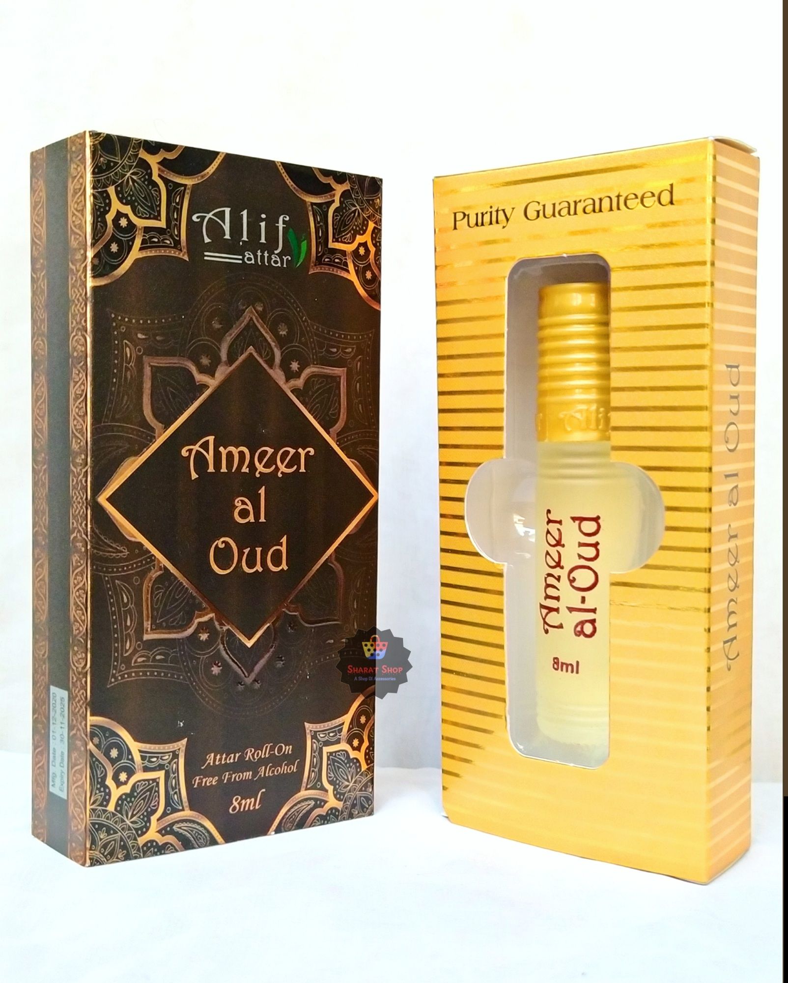 Picture of Ameer Al Oud By Alif Attar Long Lasting Roll On Non Alcoholic Perfume (Halal) - 8ml