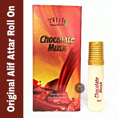 Picture of Alif Chocolate_Musk Attar Long Lasting Roll On Non Alcoholic Perfume (Halal) - 8ml