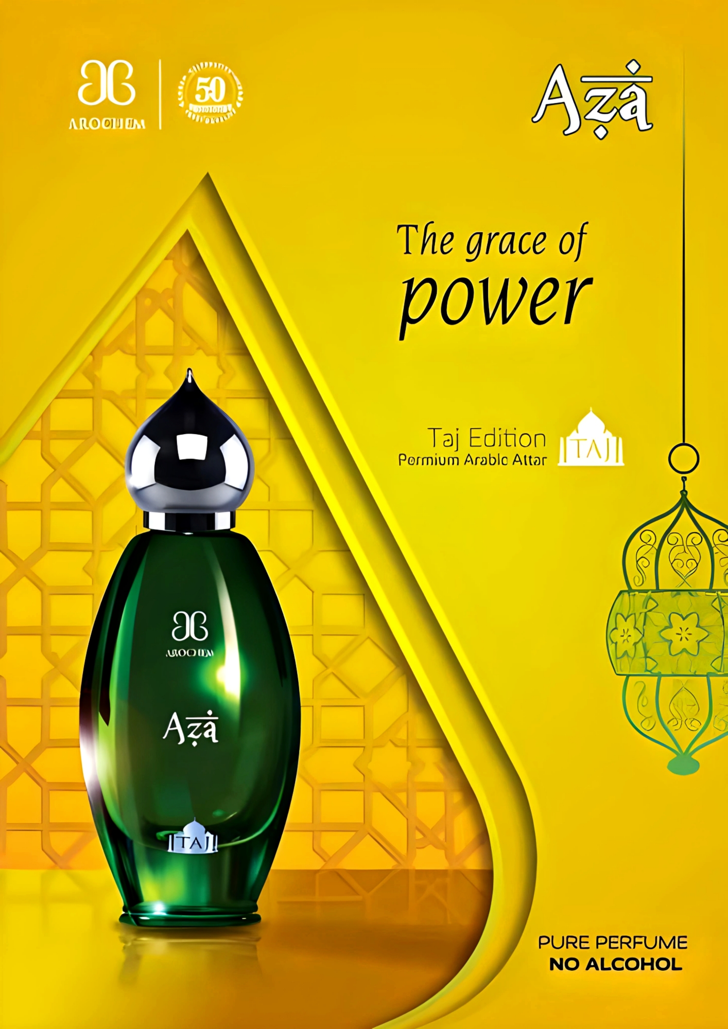 Picture of Arochem Aza Attar Taj Series Ator Luxurious Royal Perfume Oil - 9ML (Made In India)
