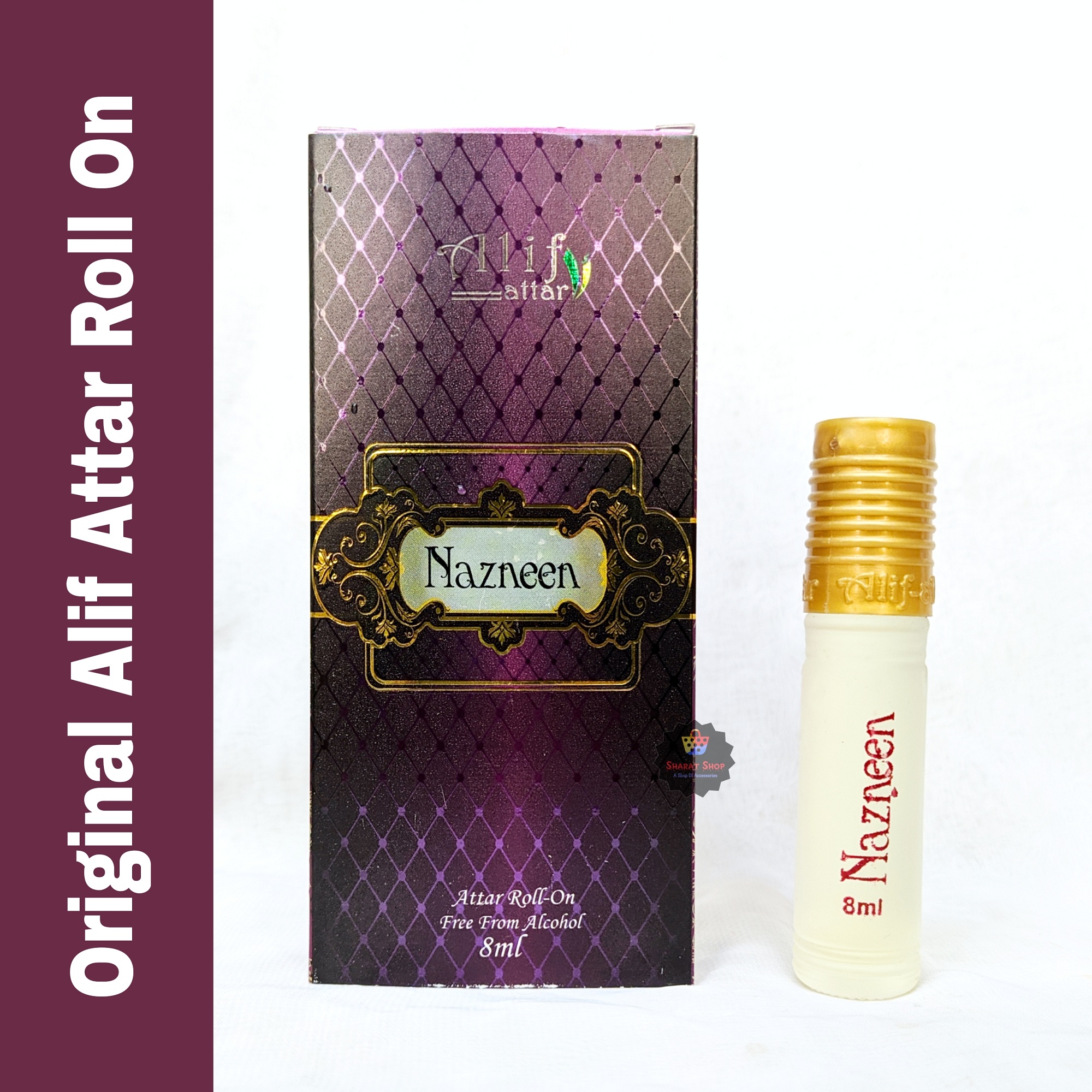 Picture of Alif Nazneen Attar Long Lasting Roll On Non Alcoholic Perfume (Halal) - 8ml