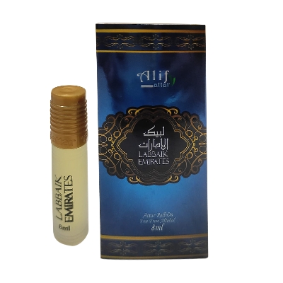 Picture of Alif Labbaik Emirates Attar Long Lasting Roll On Ator Non Alcoholic Perfume (হালাল) - 8ml