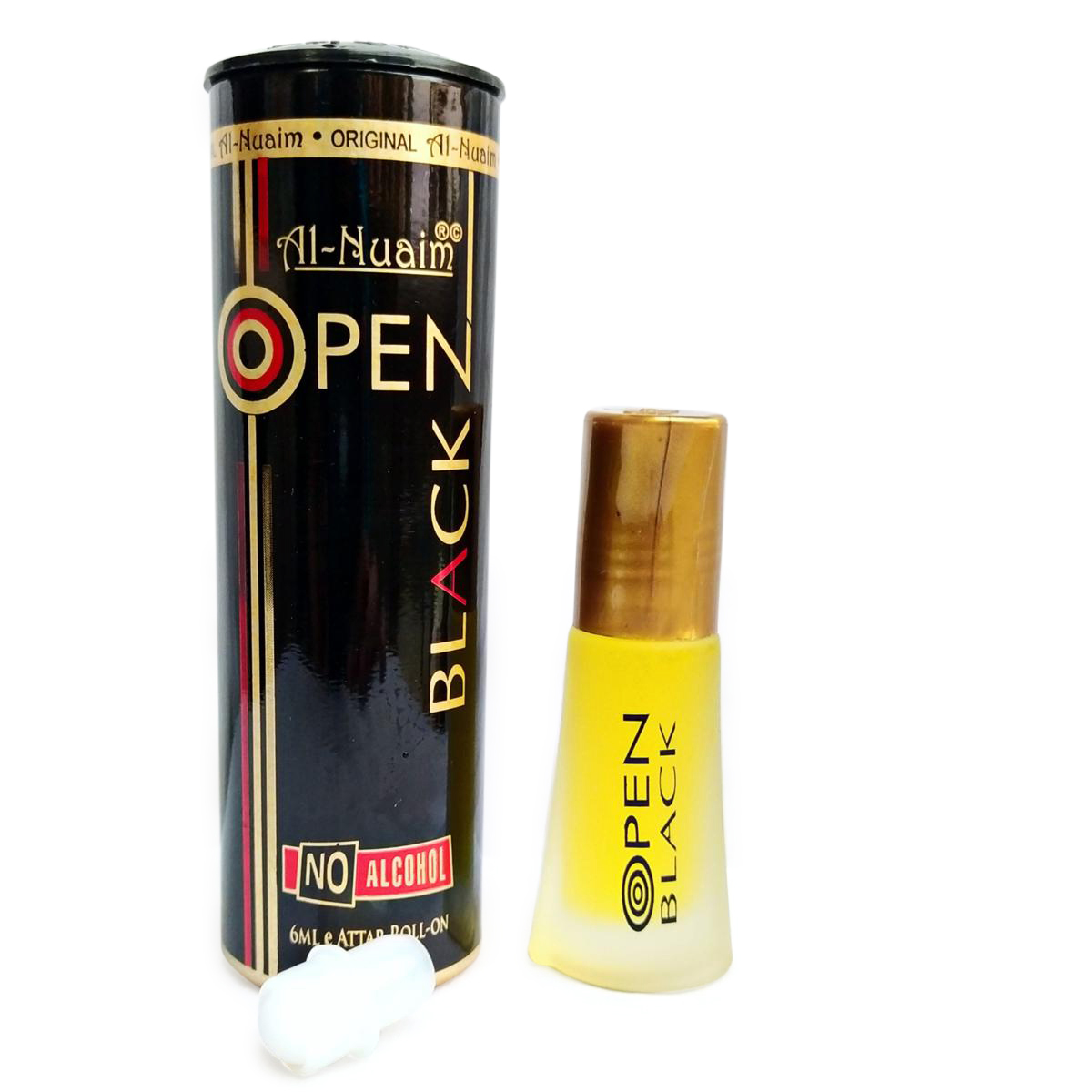 Picture of Al Nuaim Open Black Roll On Attar Non Alcoholic Long Lasting Perfume - 6ml