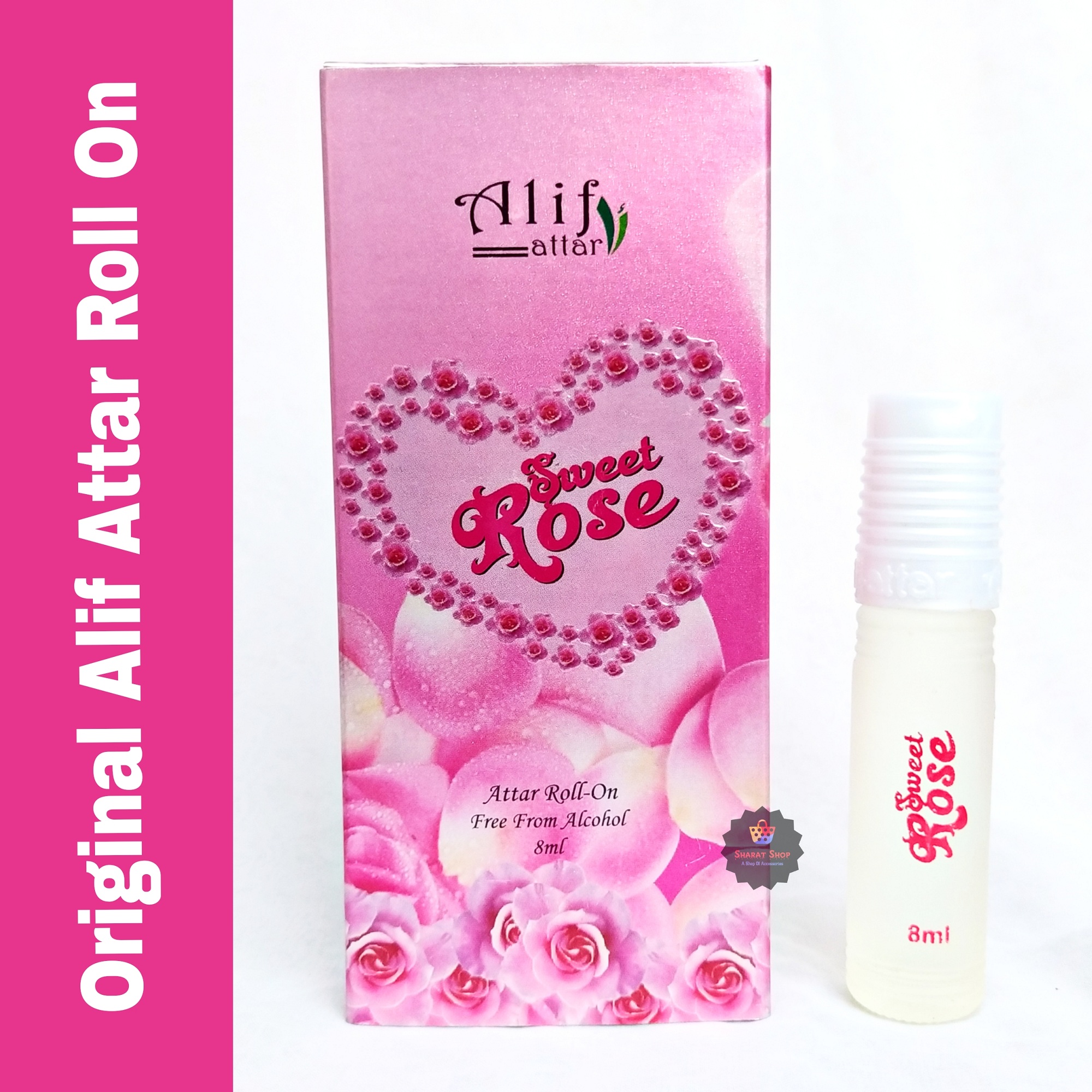 Picture of Alif Sweet Rose Attar Long Lasting Roll On Ator Non Alcoholic Perfume (Halal) - 8ml