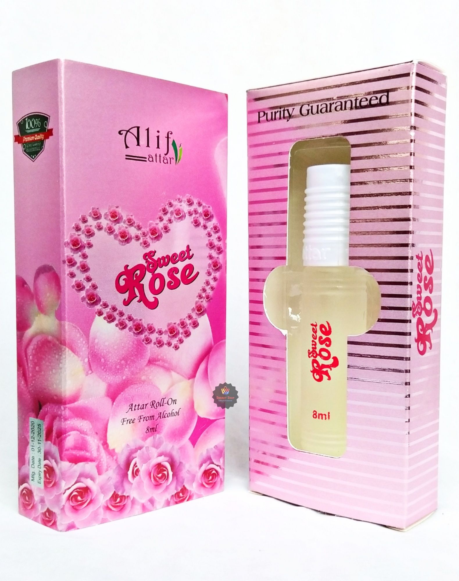 Picture of Alif Sweet Rose Attar Long Lasting Roll On Ator Non Alcoholic Perfume (Halal) - 8ml