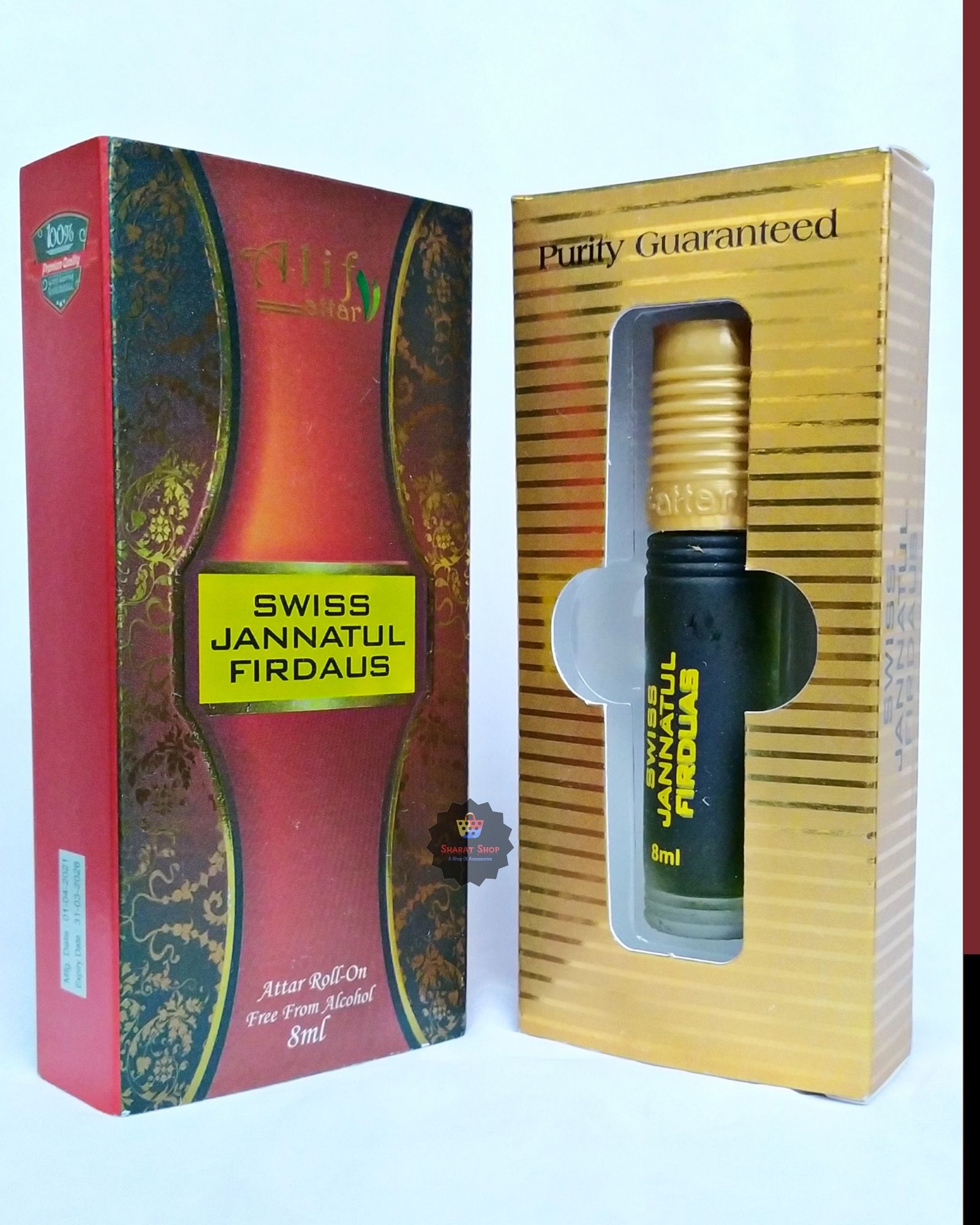 Picture of Alif Swiss Jannatul Firduas Attar Long Lasting Ferdaus Roll On Ator Non Alcoholic Perfume (Halal) - 8ml