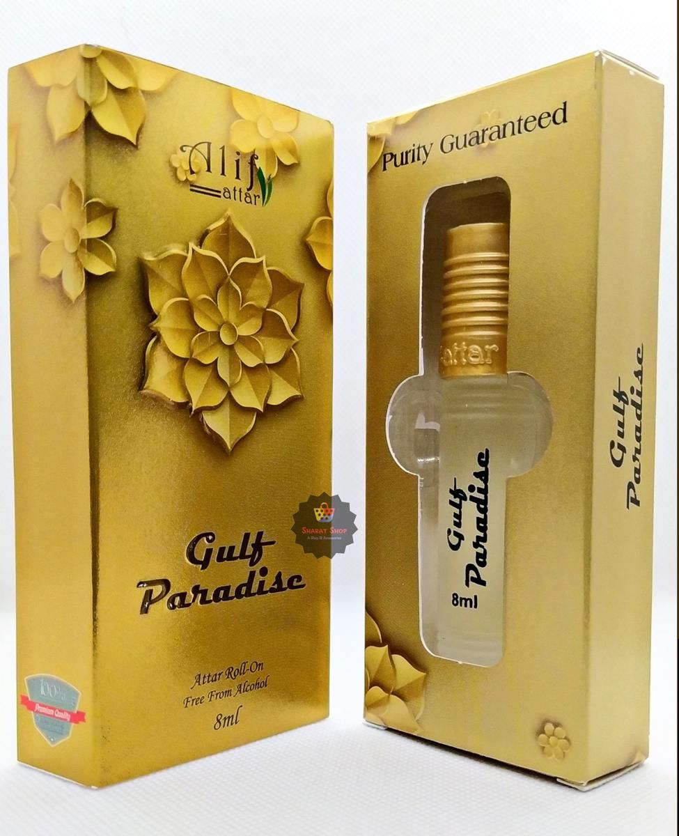 Picture of Gulf Paradise By Alif Attar Long Lasting Roll On Non Alcoholic Perfume (Halal) - 8ml