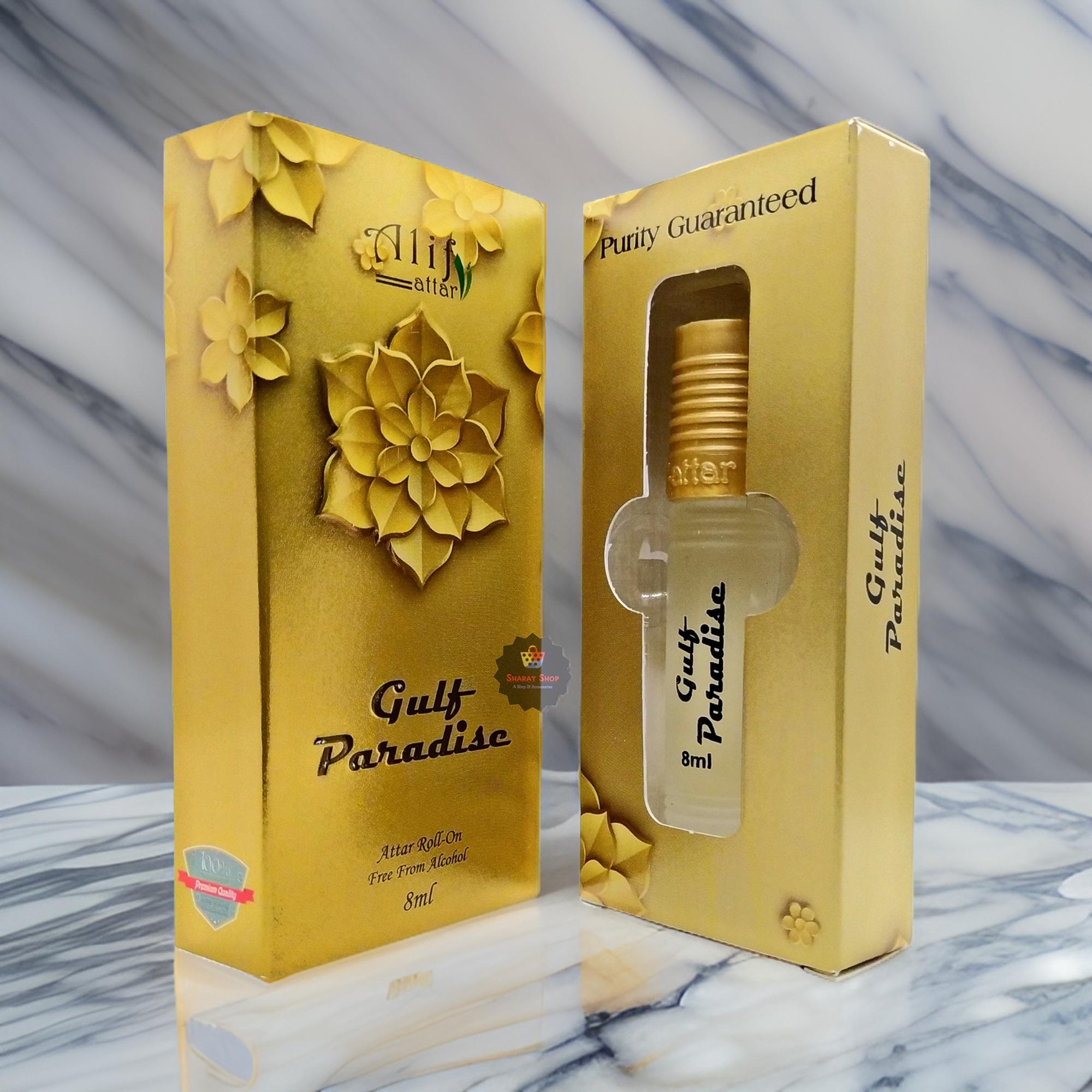 Picture of Gulf Paradise By Alif Attar Long Lasting Roll On Non Alcoholic Perfume (Halal) - 8ml