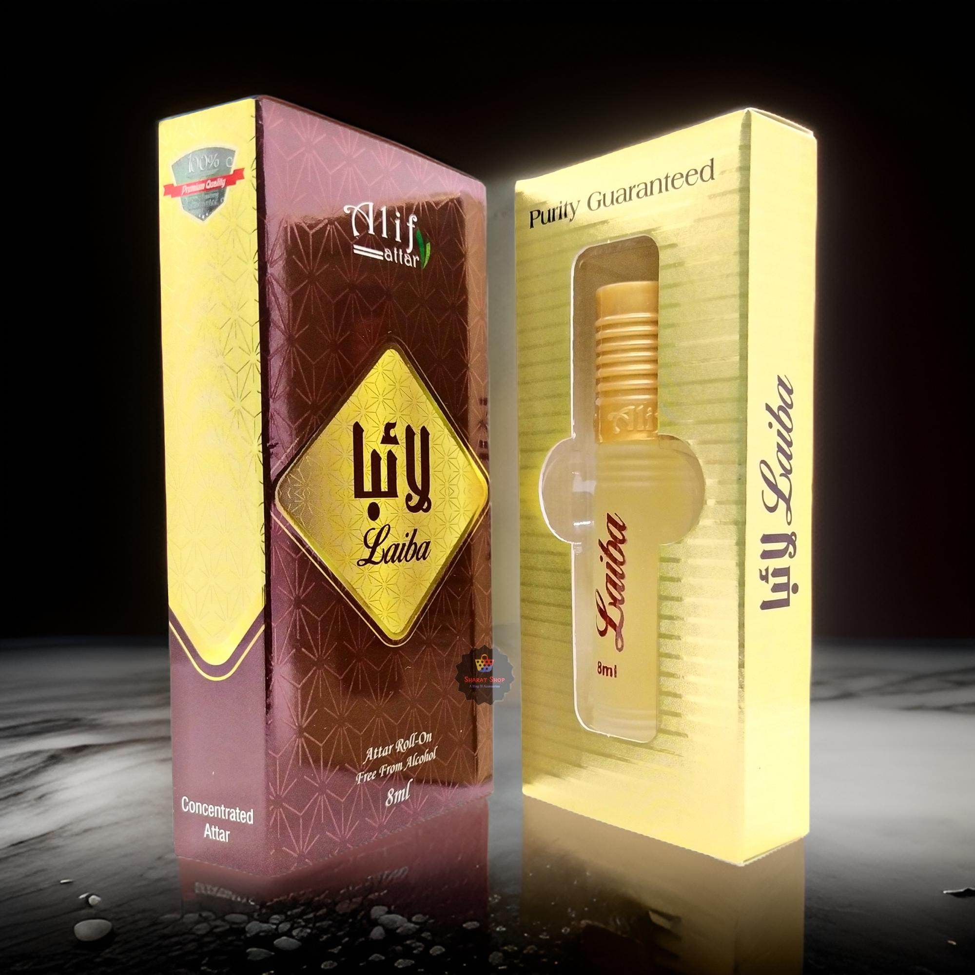 Picture of Laiba By Alif Attar Long Lasting Roll On Non Alcoholic Perfume (Halal) - 8ml