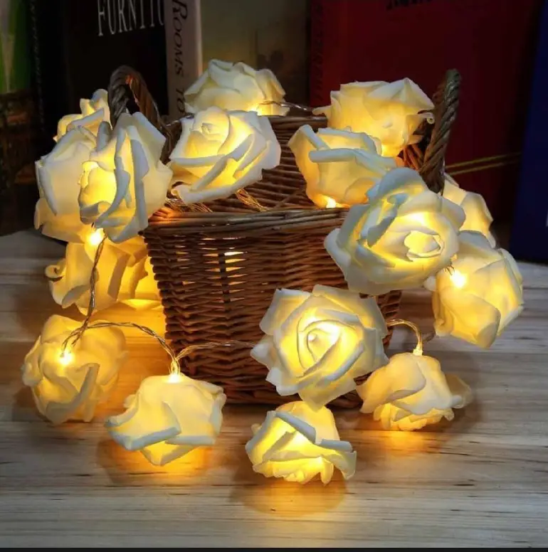 Picture of Rose fairy light - 20pcs golden Led rose light