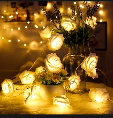Picture of Rose fairy light - 20pcs golden Led rose light