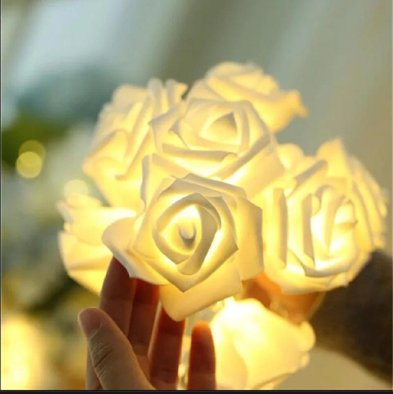Picture of Rose fairy light - 20pcs golden Led rose light