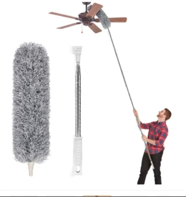 Picture of 9.5 Feet Bendable Feather Duster with Extra Long Extendable Microfiber Duster (Dust Cleaner )