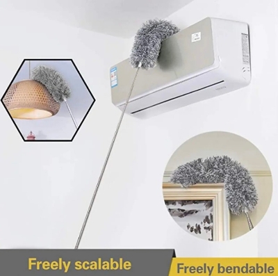 Picture of 9.5 Feet Bendable Feather Duster with Extra Long Extendable Microfiber Duster (Dust Cleaner )