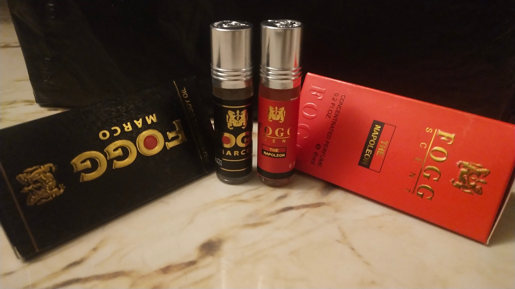 Picture of Combo of Fogg Marco & Fogg Scent by Al Farhan Concentrated Perfume Oil Long Lasting Non-alcoholic Fragrance - 6ml+6ml