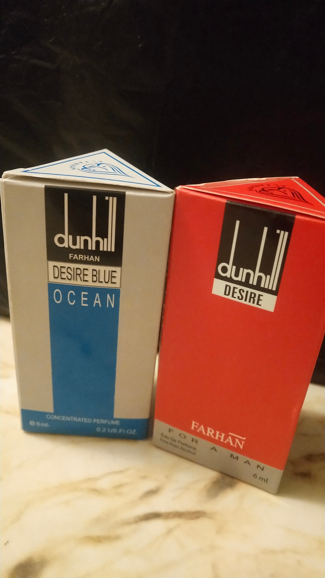 Picture of Combo of Dunhill Desire & Dunhill Desire Blue Ocean by Al Farhan Concentrated Perfume Oil Long Lasting Non-alcoholic Fragrance - 6ml+6ml