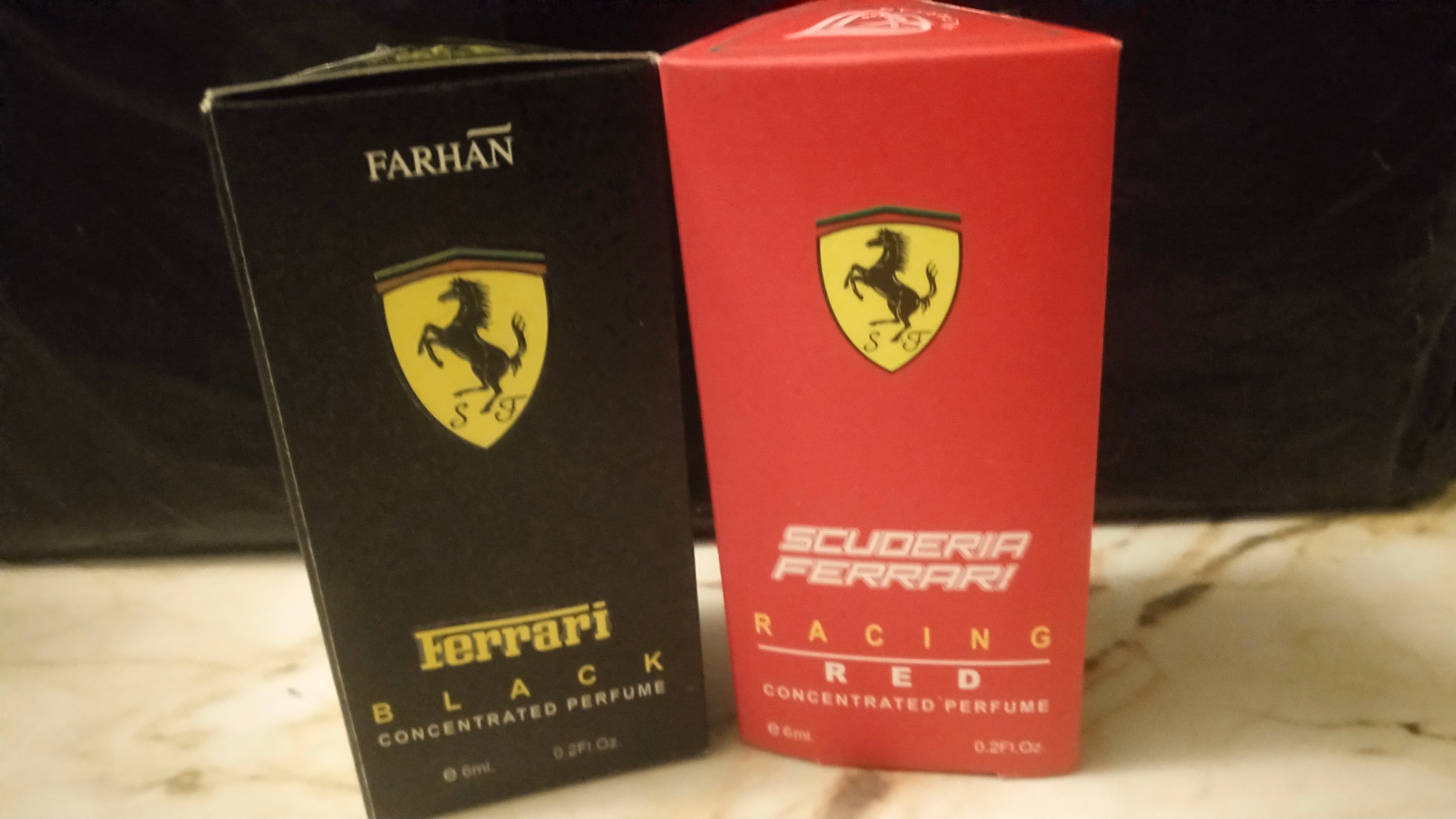Picture of Combo of Ferrari Black & Scuderia Ferrari Red by Al Farhan Concentrated Perfume Oil Long Lasting Non-alcoholic Fragrance - 6ml+6ml