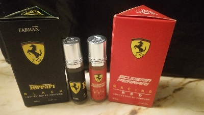 Picture of Combo of Ferrari Black & Scuderia Ferrari Red by Al Farhan Concentrated Perfume Oil Long Lasting Non-alcoholic Fragrance - 6ml+6ml