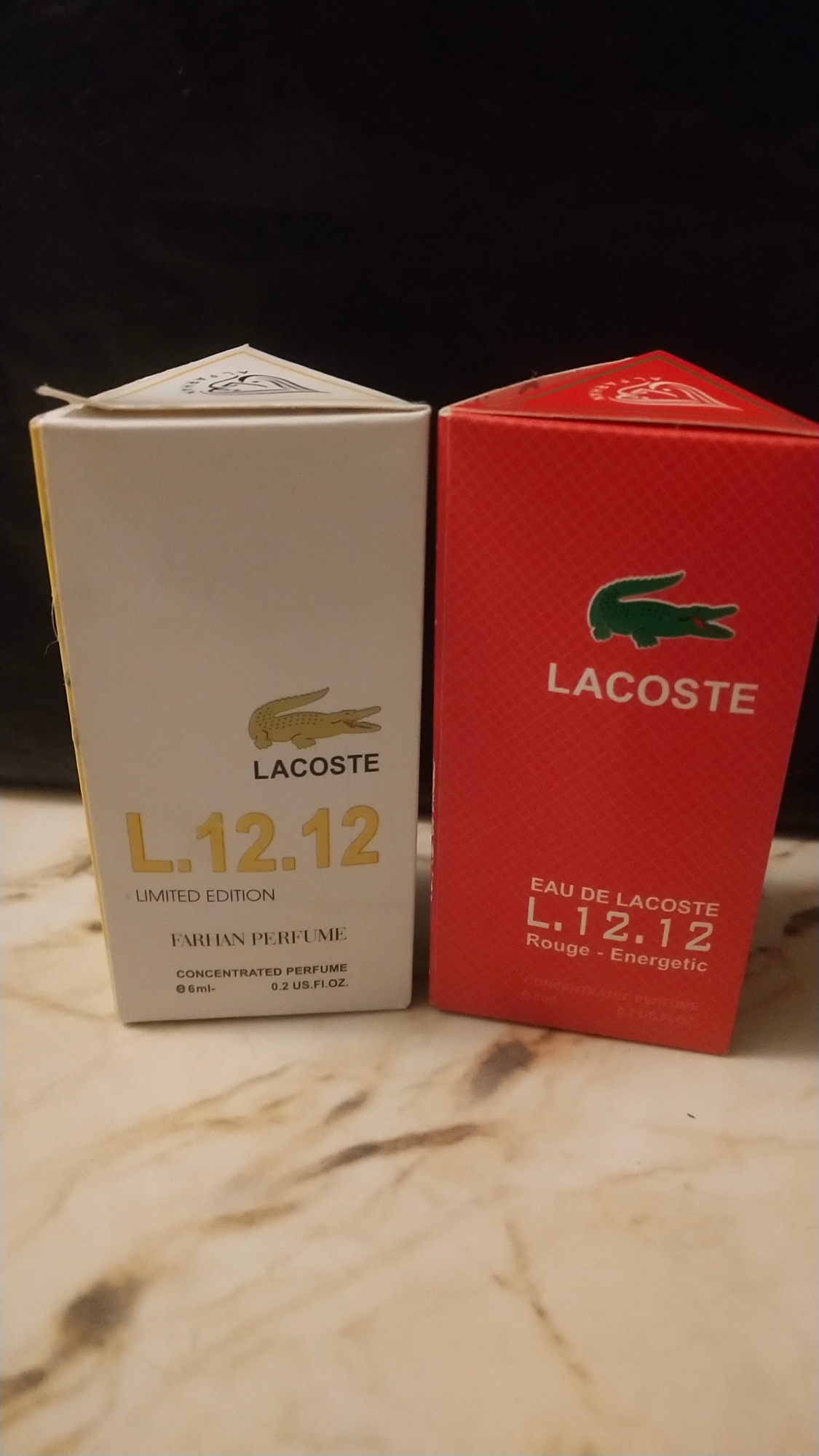 Picture of Combo of Lacoste Limited Edition & Lacoste Rouge Energetic by Al Farhan Concentrated Perfume Oil Long Lasting Non-alcoholic Fragrance - 6ml+6ml