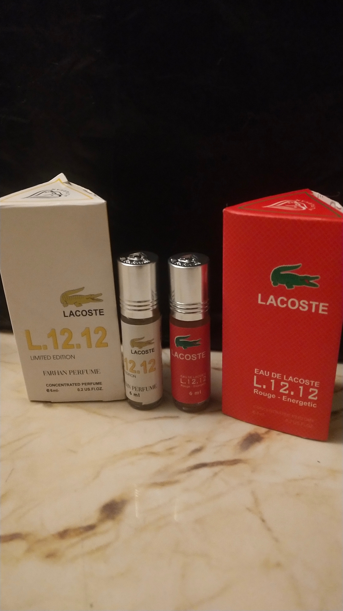 Picture of Combo of Lacoste Limited Edition & Lacoste Rouge Energetic by Al Farhan Concentrated Perfume Oil Long Lasting Non-alcoholic Fragrance - 6ml+6ml