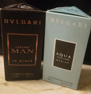 Picture of Combo of Bvlgari Man In Black & Bvlgari Aqua Pour Hommr Marine  By Al Farhan Concentrated Perfume Oil Long Lasting Fragrance - 6ml+6ml