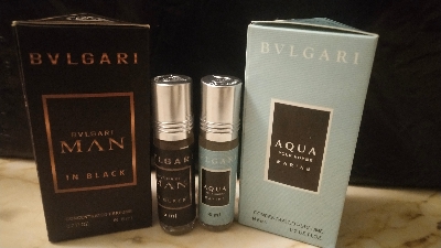 Picture of Combo of Bvlgari Man In Black & Bvlgari Aqua Pour Hommr Marine  By Al Farhan Concentrated Perfume Oil Long Lasting Fragrance - 6ml+6ml