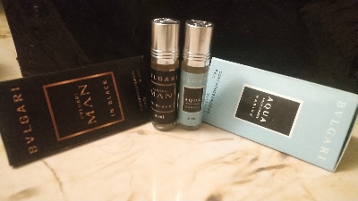 Picture of Combo of Bvlgari Man In Black & Bvlgari Aqua Pour Hommr Marine  By Al Farhan Concentrated Perfume Oil Long Lasting Fragrance - 6ml+6ml