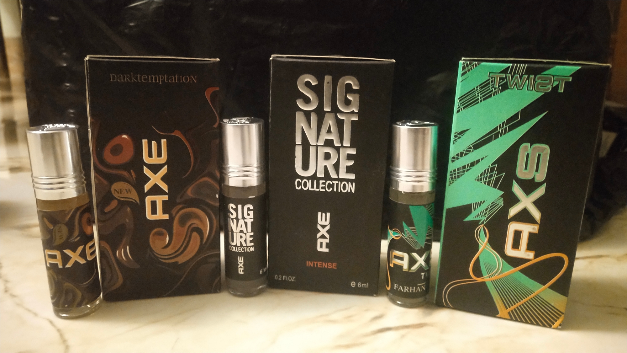 Picture of Combo of A.X.E Signature,  A.X.E Twist &  A.X.E Dark Temptation  By Al Farhan Concentrated Perfume Oil Long Lasting Fragrance - 6ml+6ml+6ml