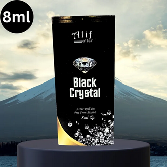 Picture of Black Crystal attar by Alif 8 ml roll on long lasting fragrance