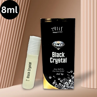 Picture of Black Crystal attar by Alif 8 ml roll on long lasting fragrance