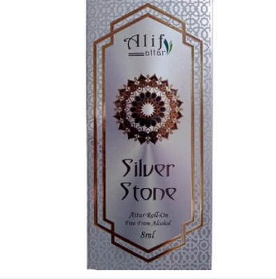 Picture of Silver Stone By Alif Attar Long Lasting Roll On Non Alcoholic Perfume (Halal) - 8ml