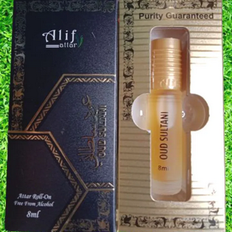 Picture of Oud Sultani Alif Attar Long Lasting Roll On Non Alcoholic Perfume 8 ml