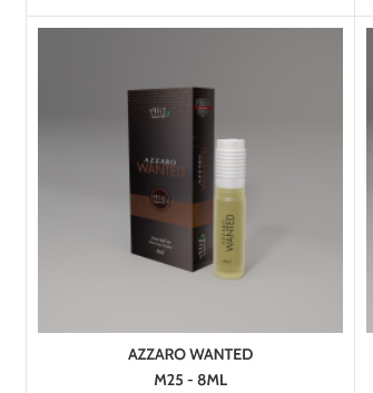 Picture of Azzaro Wanted By Alif Attar Long Lasting Roll On Non Alcoholic Perfume - 8ml