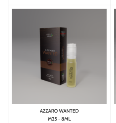 Picture of Azzaro Wanted By Alif Attar Long Lasting Roll On Non Alcoholic Perfume - 8ml