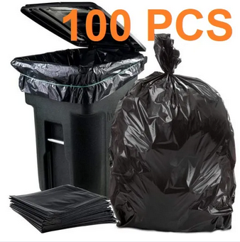Picture of BLACK (20" X16") 100PCS Trash Bag / Poly Bag / Garbage Bag / Moyla Felar Bag / Polibag