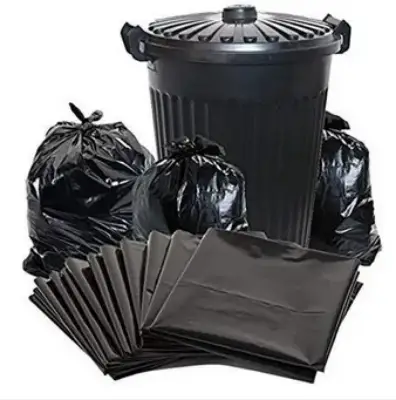 Picture of BLACK (20" X16") 100PCS Trash Bag / Poly Bag / Garbage Bag / Moyla Felar Bag / Polibag