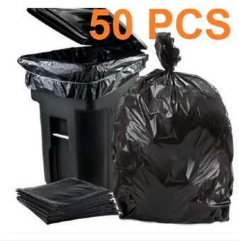 Picture of BLACK (20" X16") 50PCS Trash Bag / Poly Bag / Garbage Bag / Moyla Felar Bag / Polibag