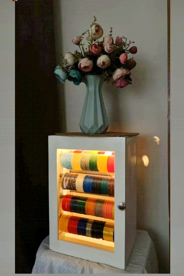 Elegant Churir Almari –  Bangle Organizer with LED Light For Home And Office