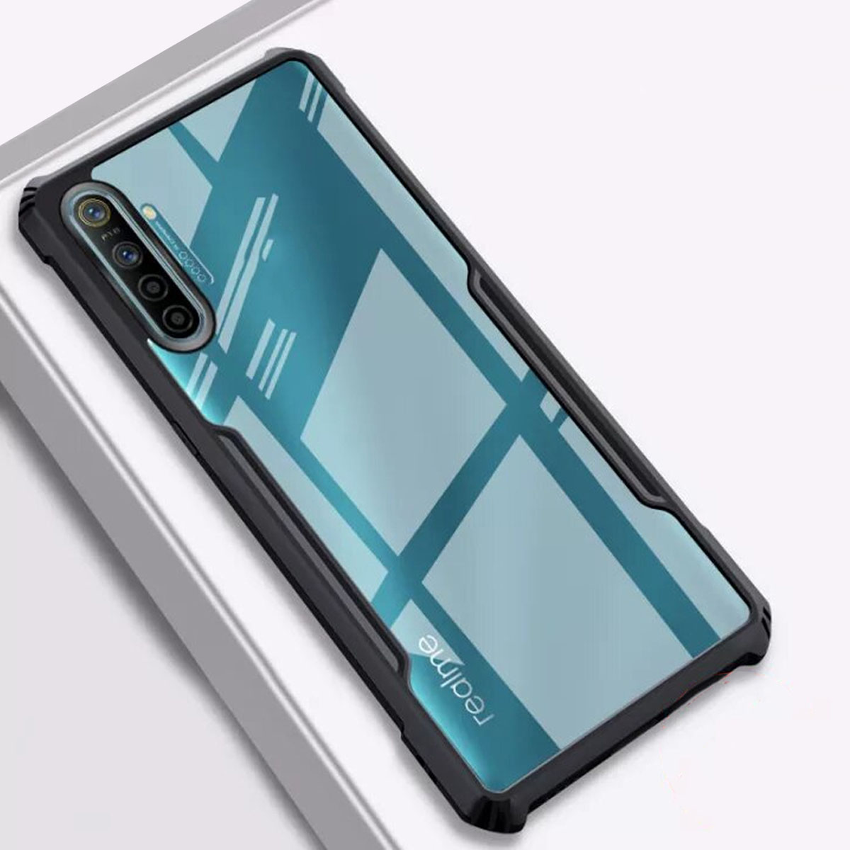 Picture of Realme XT/X2 Shockproof TPU Bumper and Clear Acrylic Back Cover - Mobile Protection