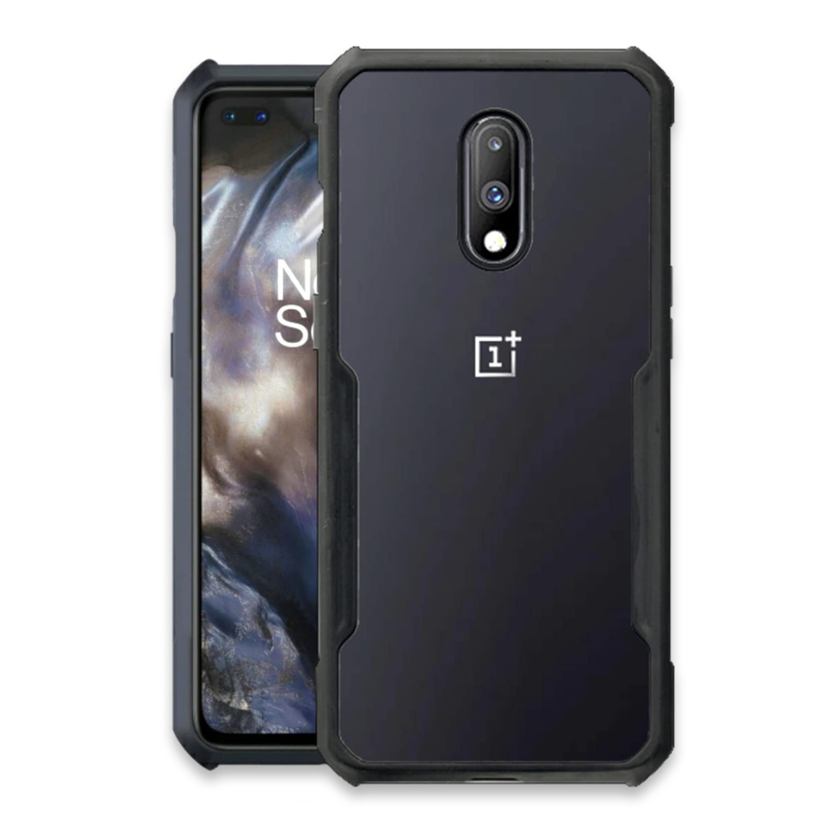 Picture of Xundd Back Cover for OnePlus 6T Transparent Hybrid Hard PC Back Bumper