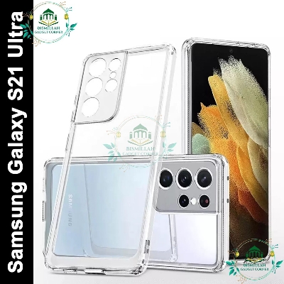 Picture of Transparent Soft Back Cover Case for Samsung Galaxy S21 Ultra 5G - Slim Flexible Protective Phone Shell