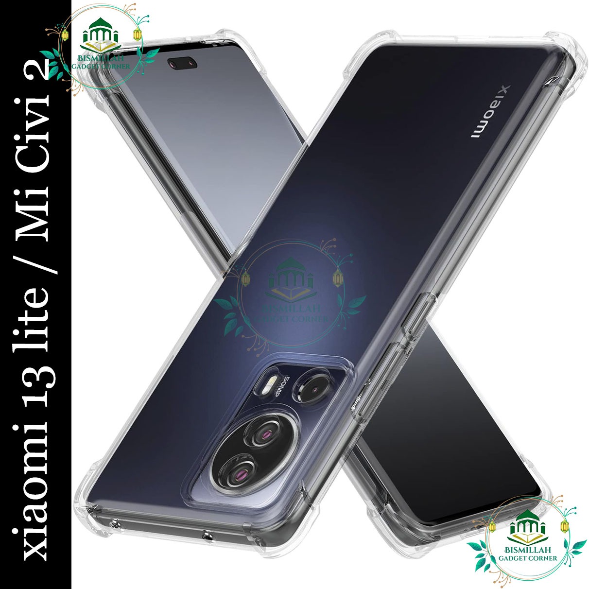 Picture of Transparent back cover For Xiaomi 13 Lite 5G Case, Mi 13 Lite 5G, Mi civi2 Luxury transparent Protect Back Cover Soft Case