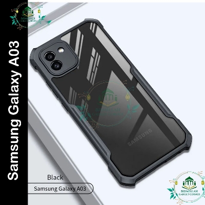 Picture of Xundd Back Cover for Samsung Galaxy A03 Transparent Hybrid Hard PC Back Bumper