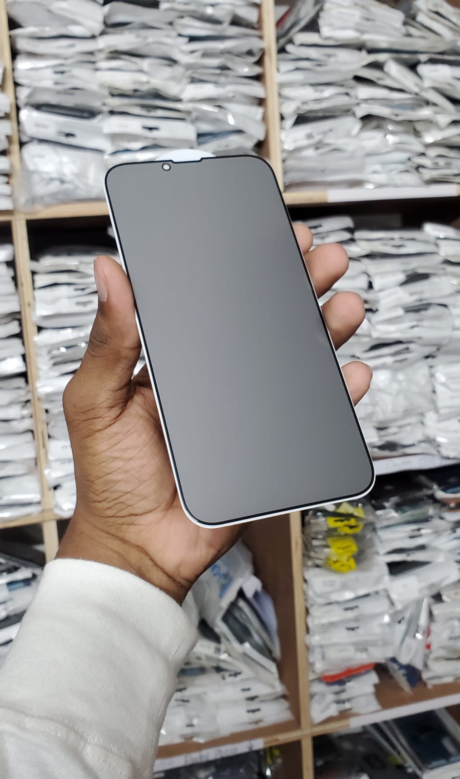 Picture of for Apple iPhone 12 Pro Max Privacy Antibacterial Edge to Edge Screen Protector