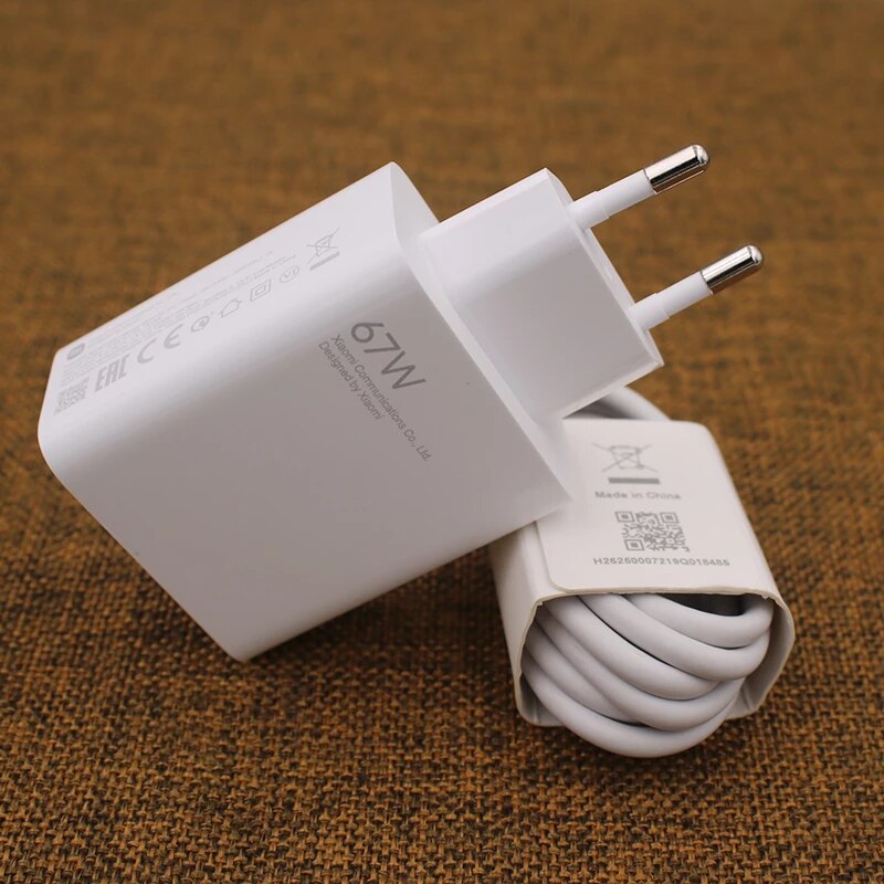 Picture of Xiaomi 67W Fast Charger and 6A USB Type C Charging Cable Set Wall Charger Single USB-A Port Power Adapter Charging for Xiaomi
