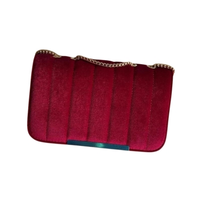 Picture of Velvet stylish handbag for women - Red